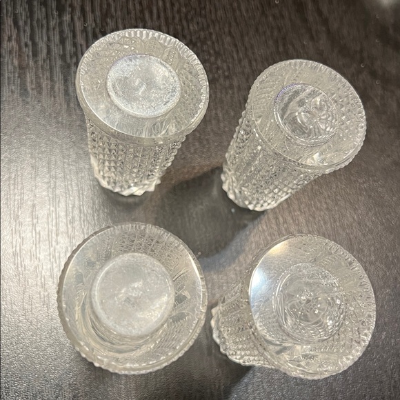 2 Pairs of VTG Sterling Silver Crystal Cut Style Glass Salt and Pepper Shakers - Picture 13 of 17